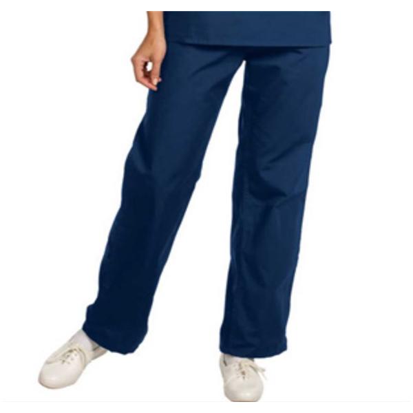 Fashion Poplin Scrub Pant Adult Womens Navy Color Coded Webbing o...