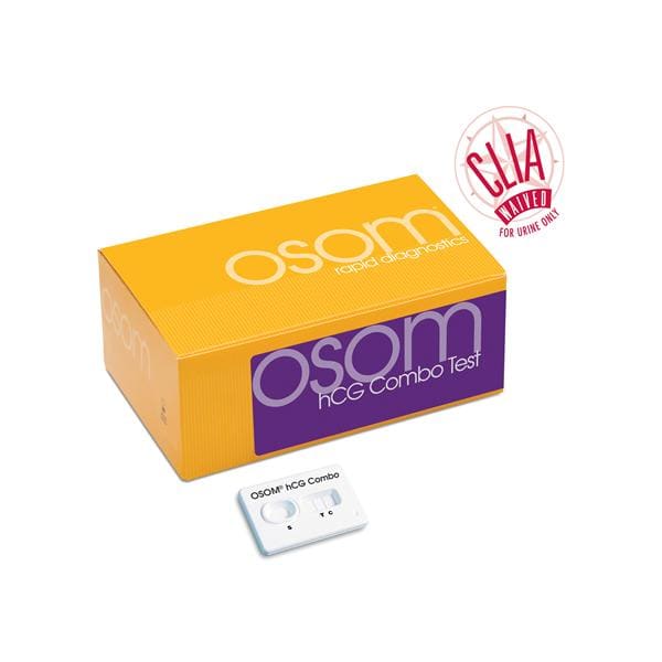 OSOM hCG Combo Cassette Test CLIA Waived 25 Tests 1/kt, 18 KT/CA