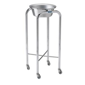Basin Stand Round Powder Coated Steel Chrome 7qt