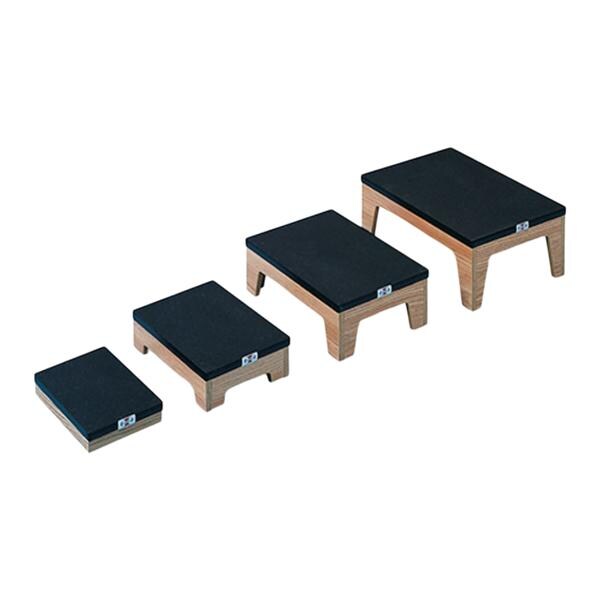 Footstool Nested Climbing Natural Oak Non-Skid Tread Laminate Woo...