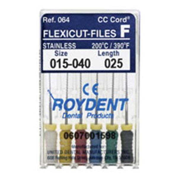 Flexicut Flex File 25 mm Size 25 Stainless Steel Yellow 6/Bx