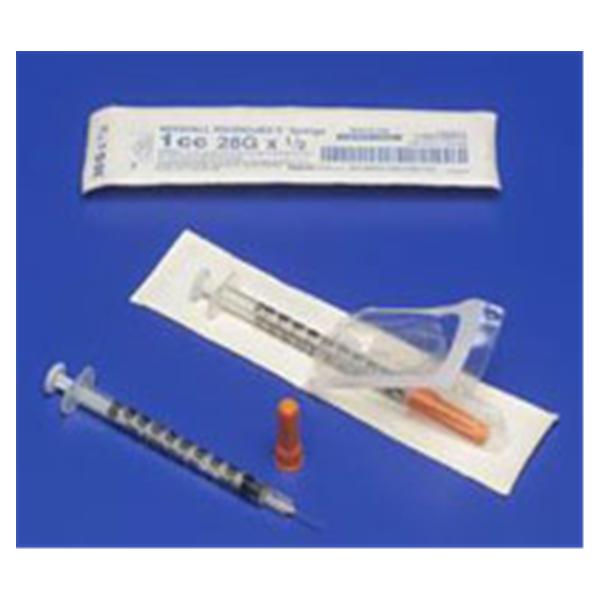 Monoject Insulin Syringe/Needle 30gx5/16" 0.3cc Conventional LDS 300/Ca