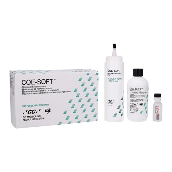 Coe-Soft Denture Resin Resilient Self Cure Powder/Liquid 5.5 oz P...