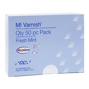 MI Varnish Fluoride Lq UD Cp Fluoride 0.4 mL 0.4 Gm Freshmint Clear 50/Bx