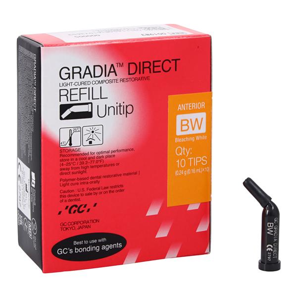 Gradia Direct Universal Composite BW (Bleach White) Unitip Refill 10/Bx