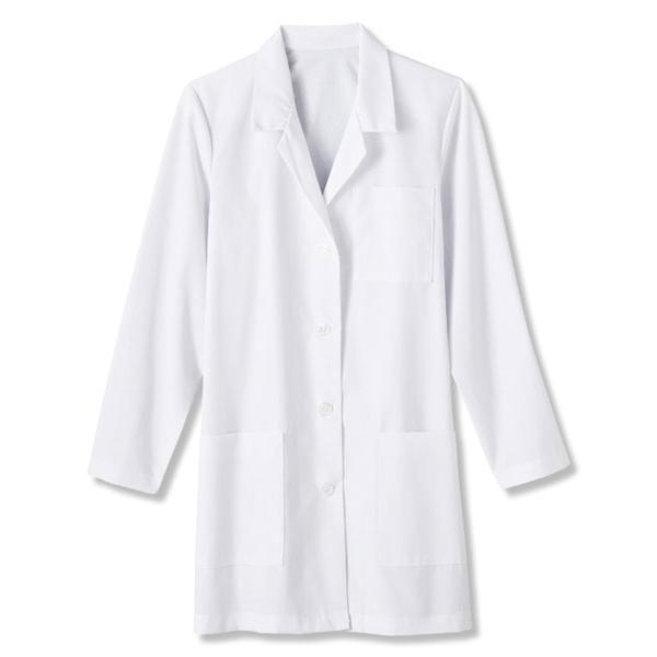META Lab Coat 3 Pockets Long Sleeves 33 in Medium White Womens Ea