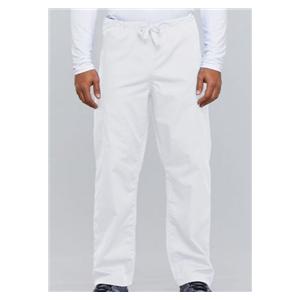 Cherokee Scrub Pant 3 Pockets Small White Unisex Ea