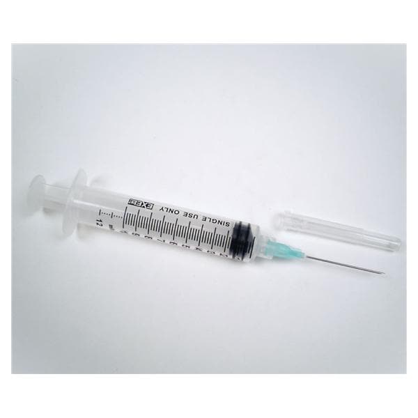 Syringe/Needle Hypodermic 21g 1-1/2" Green 10-12cc Positive Plung...
