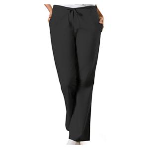 Scrub Pant Adult Womens Black 65% Polyester / 35% Cotton 4101 Mid...