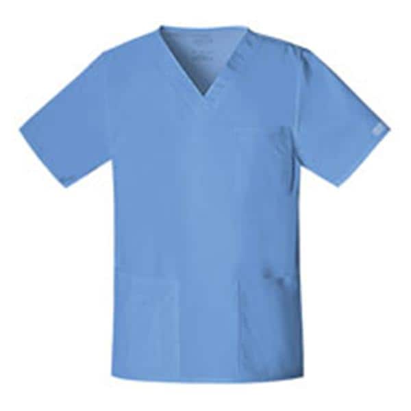 Cherokee Scrub Shirt Adult Unisex Ceil Blue 55% Cotton / 42% Poly...
