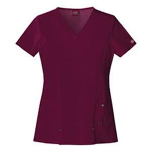 Dickies Scrub Shirt Adult Womens Wine 75% Polyester / 21% Rayon /...