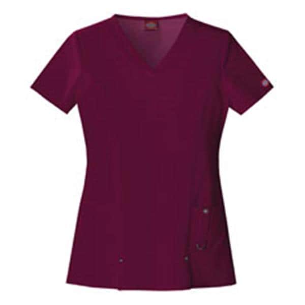 Dickies Scrub Shirt Adult Womens Wine 75% Polyester / 21% Rayon /...
