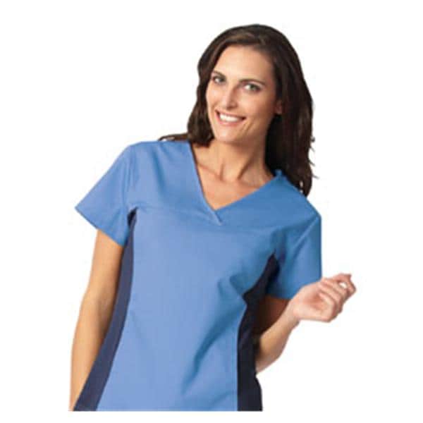 Fashion Seal Scrub Shirt Adult Womens Navy / Ceil 65% Polyester /...