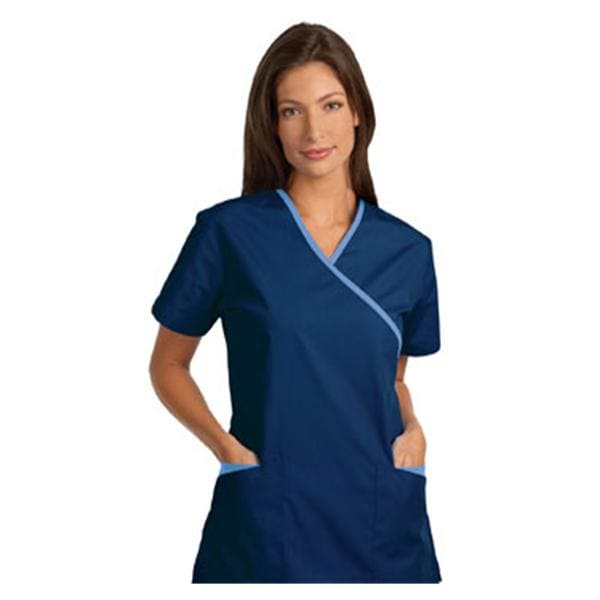 Fashion Seal Scrub Shirt XOvr Nck 3 Pkts StIn Slv 3X Large Nvy/Cl Womens Ea