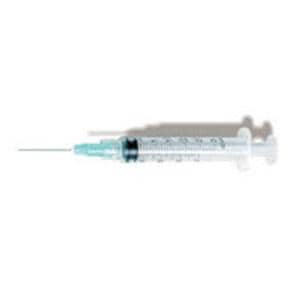 Syringe/Needle Hypodermic 21g 1" Green 3cc Positive Plunger Stop...