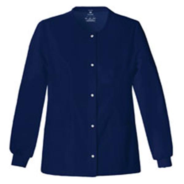 Luxe Warm-Up Jacket 3 Pockets Long Sleeves / Knit Cuff 4X Large Navy Womens Ea