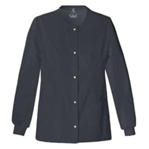 Luxe Warm-Up Jacket 3 Pockets Long Sleeves / Knit Cuff 5X Large Pewter Womens Ea