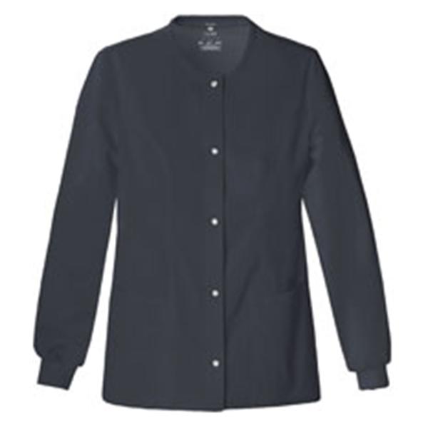 Luxe Warm-Up Jacket 3 Pockets Long Sleeves / Knit Cuff 5X Large Pewter Womens Ea