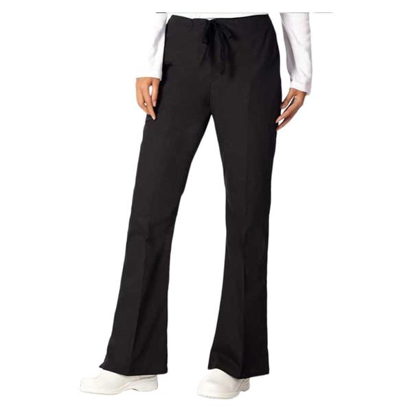 Pant Adult Womens Black 65% Polyester / 35% Cotton Flare Leg Elas...