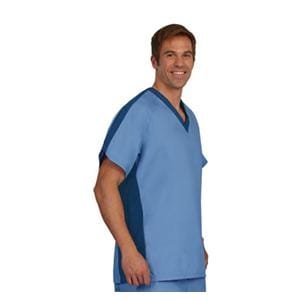 Fashion Seal Scrub Shirt 1 Pckt Cntrst Rgln Slv 5X Large Nvy/Cl Unisex Ea