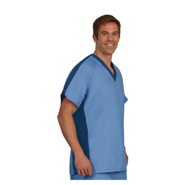 Fashion Seal Scrub Shirt 1 Pckt Cntrst Rgln Slv 5X Large Nvy/Cl Unisex Ea