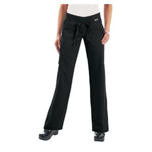 Scrub Pant 5 Pockets Large Black Womens Ea