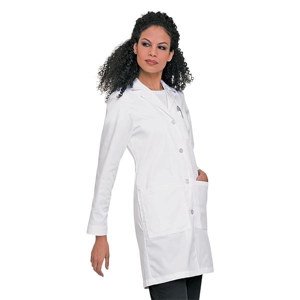 Lab Coat 3 Pockets Long Sleeves White Womens Ea