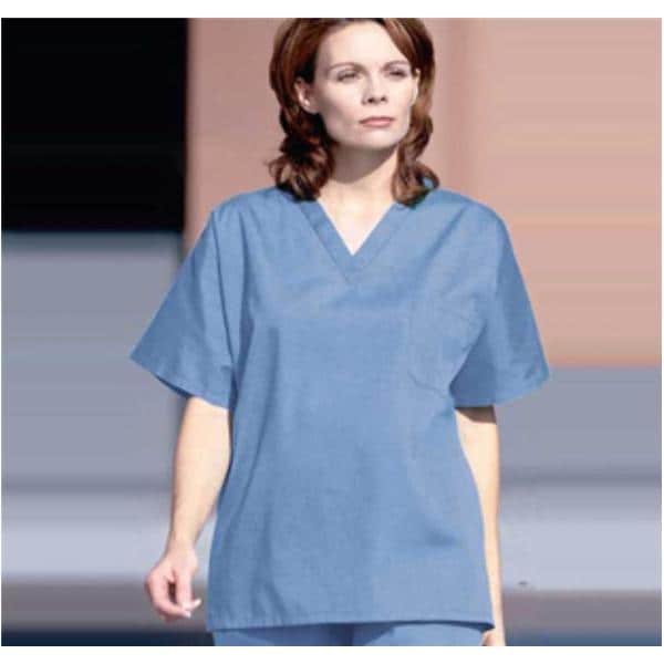 Fashion Blend Scrub Shirt Adult Unisex Ceil Blue 55% Cotton / 45%...