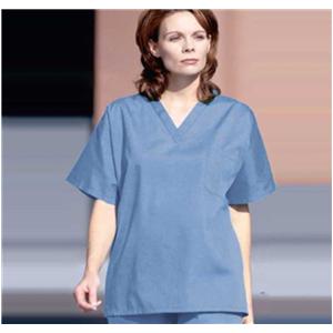 Scrub Shirt Adult Unisex Ceil Blue 55% Cotton / 45% Polyester Pul...