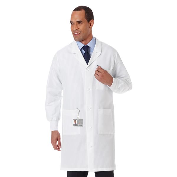 META Lab Coat Adult Unisex White 99% Polyester / 1% Carbon Fiber...