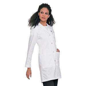 Lab Coat 3 Pockets Long Sleeves White Womens Ea