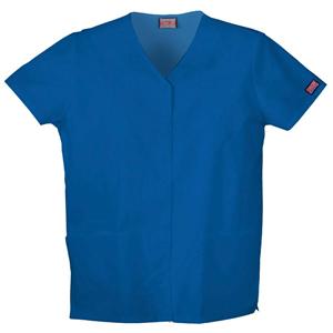 Cherokee Workwear Scrub Shirt Adult Womens Royal 65% Polyester /...