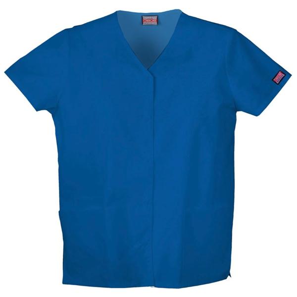 Cherokee Workwear Scrub Shirt Adult Womens Royal 65% Polyester /...