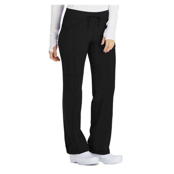 Scrub Pant Adult Womens Black 95% Polyester / 5% Spandex Low Rise...