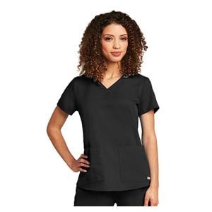 Greys Anatomy Scrub Shirt Adult Womens Black 77% Polyester / 23%...