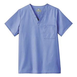 Scrub Shirt V-Neck 1 Pocket Set-In Sleeves 3X Large Ceil Blue Unisex Ea