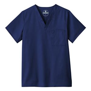 Scrub Top Unisex New Navy 65% Polyester / 35% Cotton Poplin w/ So...
