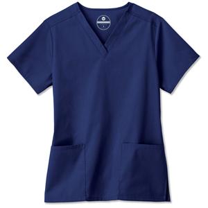Fundamentals Scrub Shirt Adult Womens Navy 65% Polyester / 35% Co...