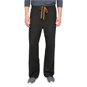 Scrub Pant Adult Unisex Black 100% Synthetic High Rise Straight L...