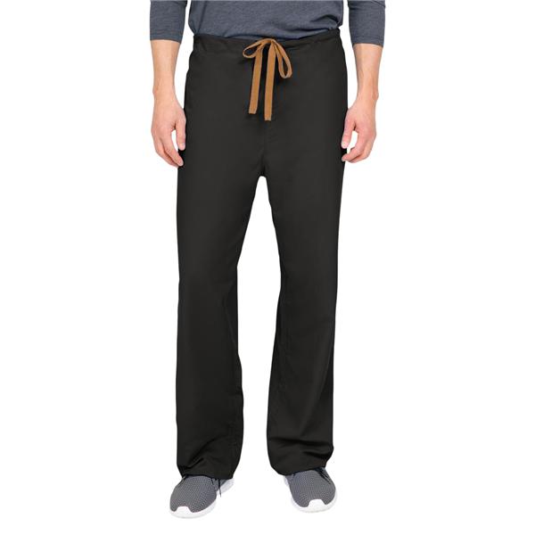 Scrub Pant Adult Unisex Black 100% Synthetic High Rise Straight L...