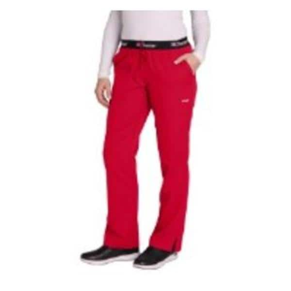 Scrub Pant Adult Womens Scarlet Red Junior Fit Low Rise Straight...