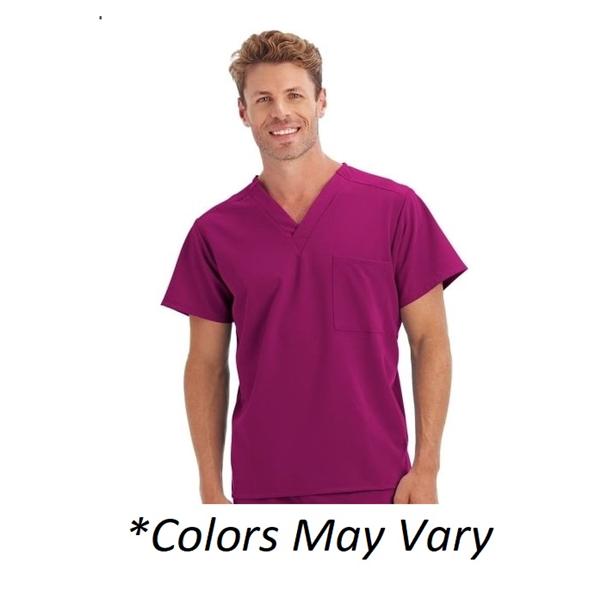 Scrub Top V-Neck 1 Pocket Small Galaxy Blue Unisex Ea