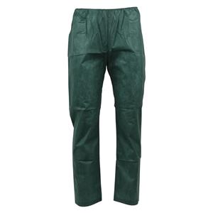 Patient Scrub Pant Linen Like Non Woven Material Large Dark Green 30/Ca