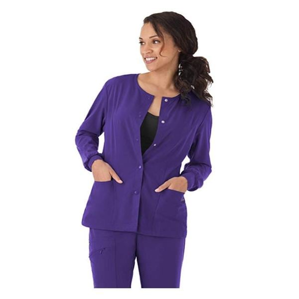 Jockey Warm-Up Jacket 3 Pkts Lng Slv/Knt Cf 28 in 2X Large Prpl Womens Ea