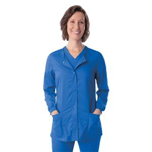 Proflex Warm-Up Jacket 3 Pockets Long Sleeves / Knit Cuff Small Royal Womens Ea
