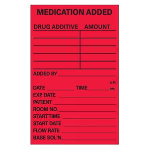 Label Fluorescent Red 3x2" Rl