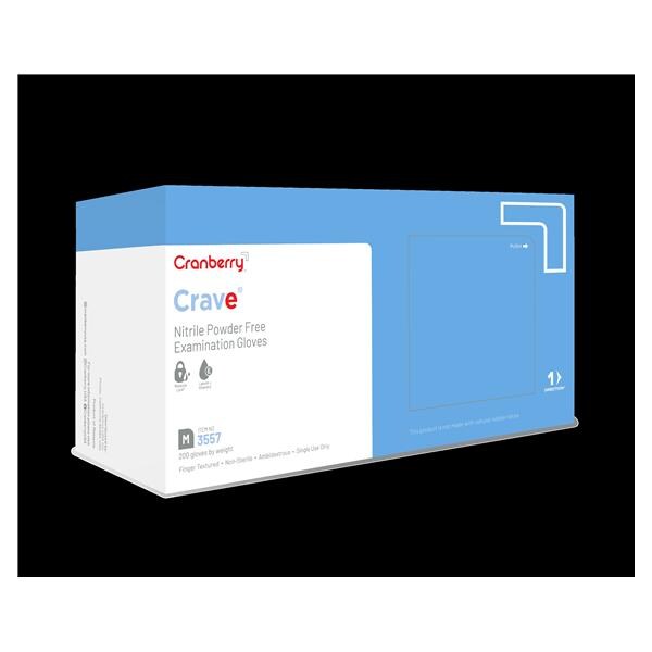 Crave Nitrile Exam Gloves Large Standard Ice Blue Non-Sterile