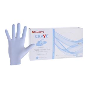 Crave Nitrile Exam Gloves Large Standard Ice Blue Non-Sterile