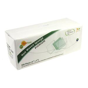 BeeSure Rayon/Polyester Blend Non-Woven Sponge 4" x 4" 4 Ply Non-...