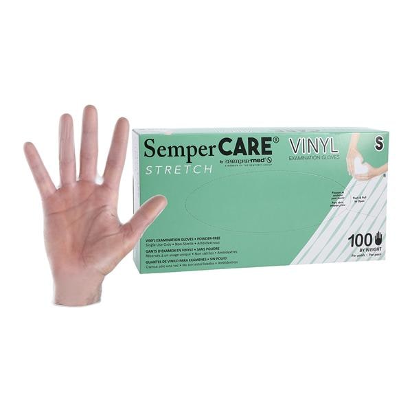 Sempercare Vinyl Exam Gloves Small Cream Non-Sterile, 10 BX/CA